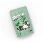 Green package of Mulvore freeze-dried duck wing for dogs on a white background
