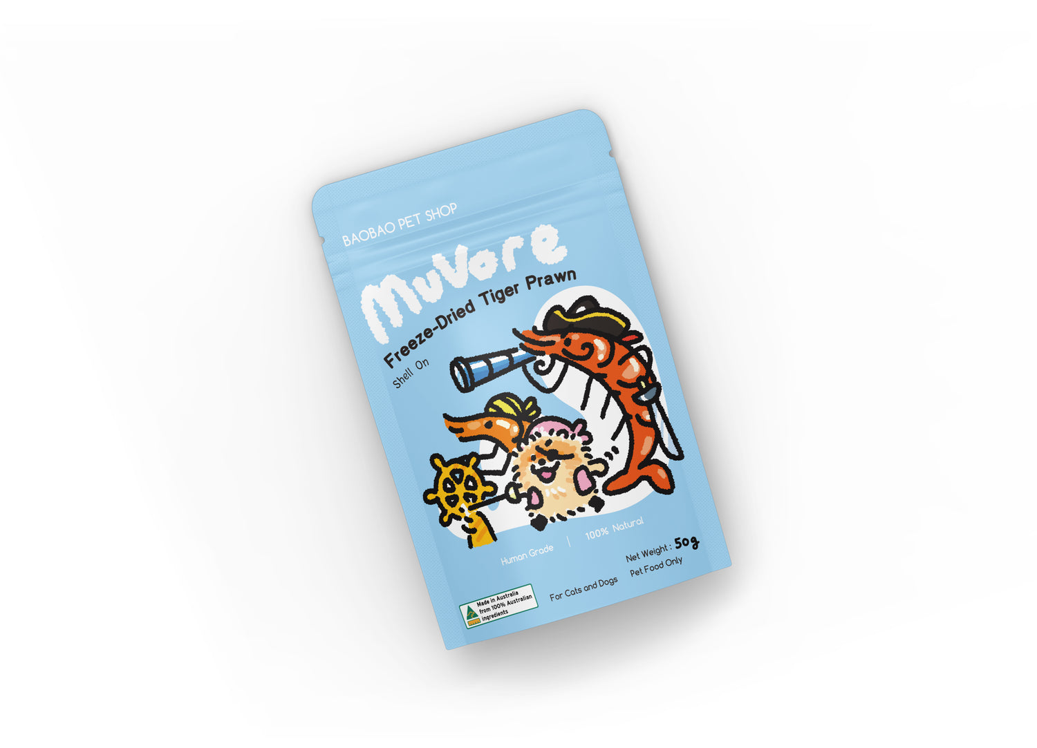 Freeze-Dried Tiger Prawn (Shell-On)